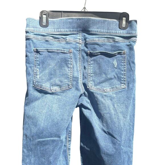 SPANX Denim Stretchy Jeggings Leggings M Jeans Skinny Ankle Elastic Waist - Picture 8 of 8